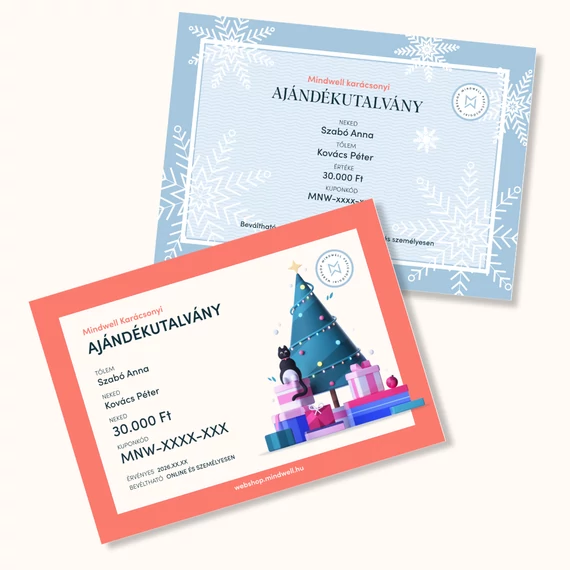 Mindwell ajándékutalvány 10.000 Ft értékben